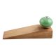 2 Pieces Pea Green Round Ceramic Wooden Door Stopper